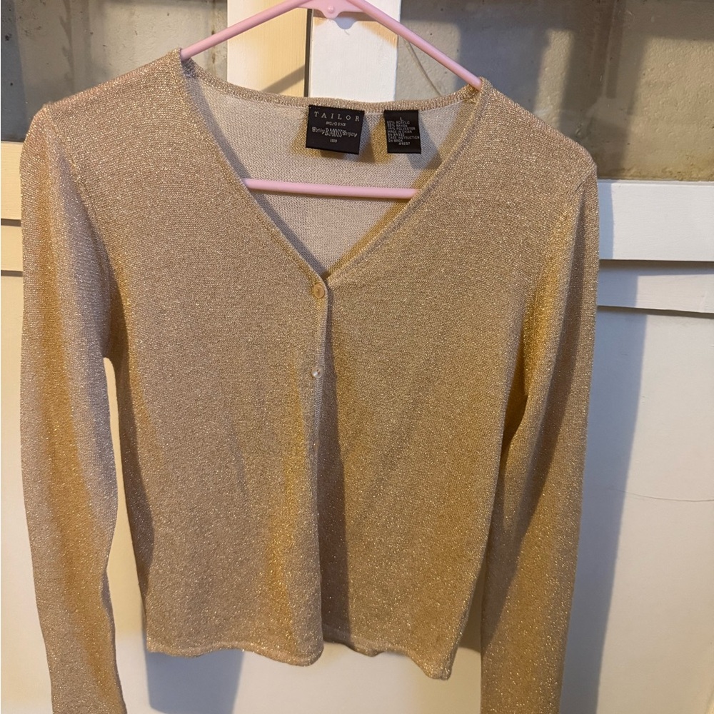 Tailor B. Moss Metallic Knit Top